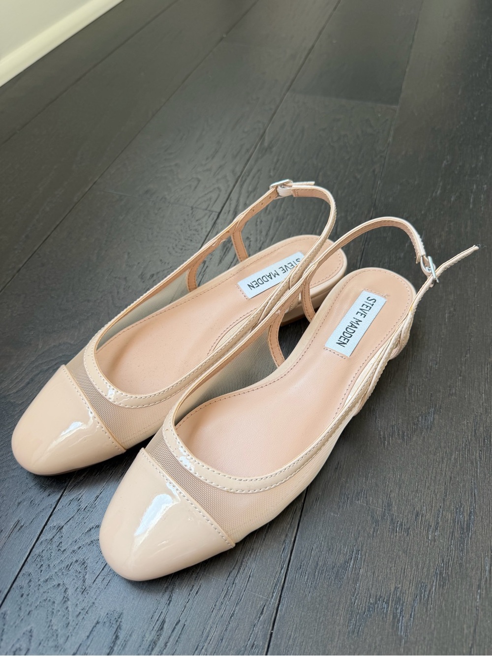 Puma Women’s Nude Patent Toe Slingback Flats